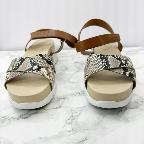 Cole Haan Shoes - Cole Haan Zero Gran Platform Criss Cross‎ Snakeskin Sandal 8.5